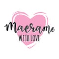 `Macrame with love` vector logo