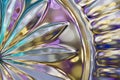 Macro abstract art background of beautiful lead crystal glass reflecting brilliant purple color Royalty Free Stock Photo