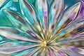 Macro abstract art background of beautiful lead crystal glass reflecting brilliant green color Royalty Free Stock Photo