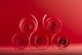 Macro, abstract, background picture of red paper spirals Royalty Free Stock Photo