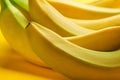 Macro abstract of banana curves with selective focus. Royalty Free Stock Photo