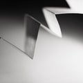 Macro, abstract, black and white picture of a zig-zag paper Royalty Free Stock Photo