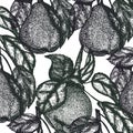 Macro Apple Fruit seamless pattern