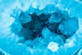 Macro of a aquamarine color geode