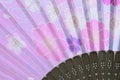 Macro background texture of Japanese paper fans Royalty Free Stock Photo