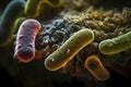 Macro bacteria. AI generated