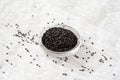 Macro of black cumin seeds Royalty Free Stock Photo