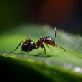Macro Black garden ants