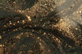 Macro black and gold Abstract bubble drop texture background. Acrylic color in water and oil Royalty Free Stock Photo