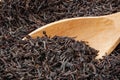 Macro  of black loose long leaf tea Royalty Free Stock Photo