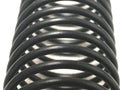 Macro of a black plastic coil
