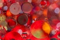 Macro blood red bubbles similar to cells Royalty Free Stock Photo