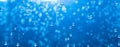 Macro of blue air bubbles in water Royalty Free Stock Photo