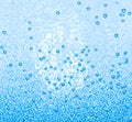 Macro of blue air bubbles in water Royalty Free Stock Photo