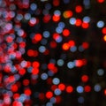 Macro blurred lights red and grey