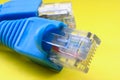 Macro of Broadband cable RJ-45 Royalty Free Stock Photo