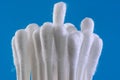 Closeup of a bunch of cotton swabs