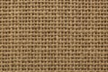 Macro of burlap sackcloth with thick threads and rustic pattern Royalty Free Stock Photo
