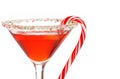 Macro candy cane martini shallow DOF Royalty Free Stock Photo