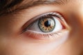 Macro child eye close up, AI Generated
