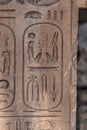 Macro Close Up of Ancient Egyptian Hieroglyphics