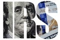 IRS, American Money Macro close up of Ben Franklin`s face on the US 100 dollar bill Royalty Free Stock Photo