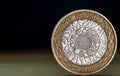 Macro Close Up of a British Two Pound Coin Royalty Free Stock Photo