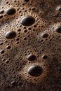Macro Close-Up of Coffee Surface with Crema and Microbubbles Royalty Free Stock Photo