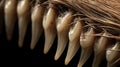 Macro Close-up Of Dog\'s Teeth With Hairs - Janek Sedlar Style Royalty Free Stock Photo