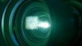 Macro Close Up of Film Projector Lens