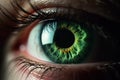 Macro Close-Up of Human Eye. Generative AI Royalty Free Stock Photo