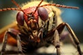 Macro close up of insect head