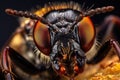 Macro close up of insect head