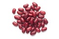 Macro Close-up of Organic Rajma,  Laal Lobia  or red kidney beans dal cleaned on a white background. Royalty Free Stock Photo