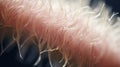 Macro Close-up Of Pink Hair With Disfigured Forms