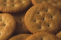 macro close up rounded salty cookies