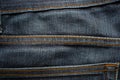 Macro, Close-up of texture details of denim blue jeans. Pattern of fabric or textile is abstract background. Concept design  fashi Royalty Free Stock Photo