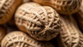 Macro Close-up of Textured Peanuts in Shells Royalty Free Stock Photo