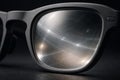 Abstract AR Smart Glasses Lens Macro With Subtle Augmented Light Reflections Royalty Free Stock Photo
