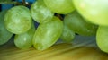 Macro close up view of grapes Berries in Water Splashes. Royalty Free Stock Photo