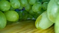 Macro close up view of grapes Berries in Water Splashes. Royalty Free Stock Photo