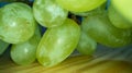 Macro close up view of grapes Berries in Water Splashes. Royalty Free Stock Photo