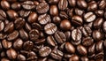 macro close up view of roasted coffee beans detailed texture and cracks Royalty Free Stock Photo