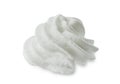 Macro close up of whipped cream isolated on white background Royalty Free Stock Photo
