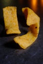 Macro Closeup Corn Chips Royalty Free Stock Photo