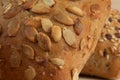 Macro/closeup of a dietetic bread with seeds