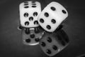 Macro closeup of Reflective Dice Royalty Free Stock Photo