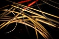 Macro Closeup of Texture on Used Bronze Acoustic Guitar Strings