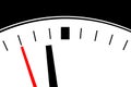 Macro closeup watch hands midnight deadline countdown schedule vector illustration Royalty Free Stock Photo