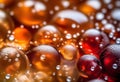 macro cola background,Background of cola with ice and bubbles Royalty Free Stock Photo